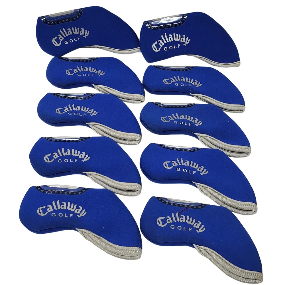Callaway Golf Blue Neoprene Putter Headcovers Set of 10 with Clear Windows